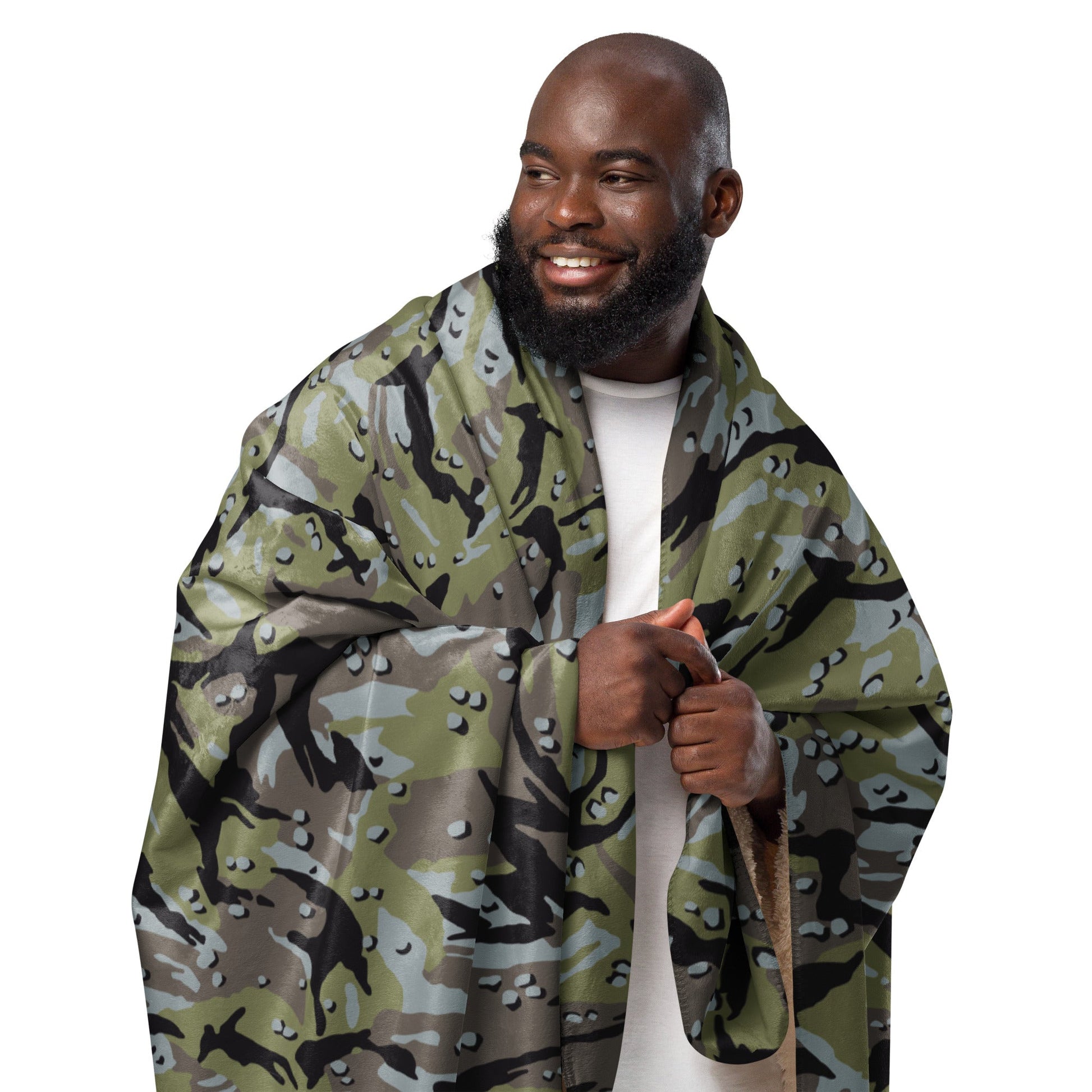 Iranian Chocolate Chip Naval Infantry CAMO Sherpa blanket - Blankets