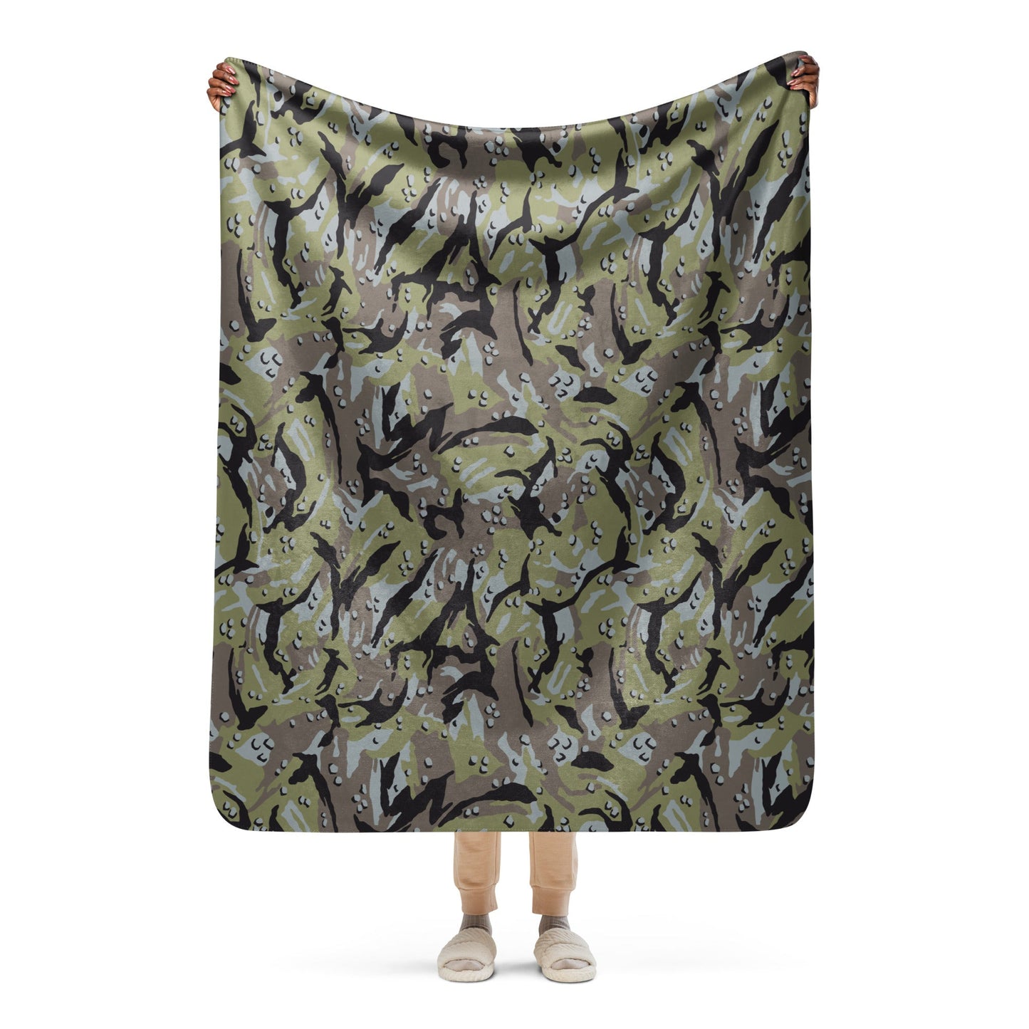 Iranian Chocolate Chip Naval Infantry CAMO Sherpa blanket - 50″×60″ - Blankets