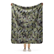 Chocolate Chip Persian Gulf Marine CAMO Sherpa Blanket - 50″×60″