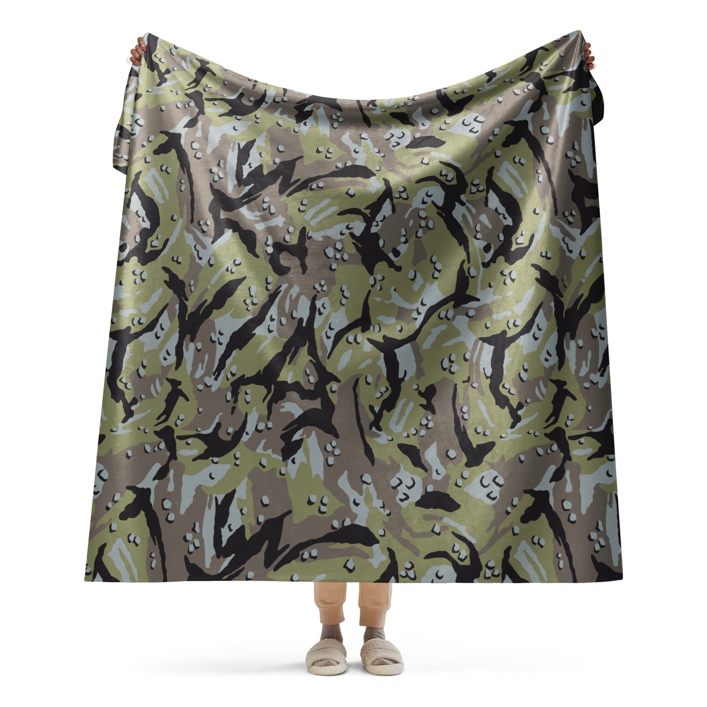 Iranian Chocolate Chip Naval Infantry CAMO Sherpa blanket - 60″×80″ - Blankets