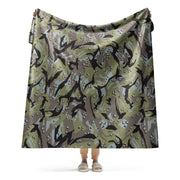 Chocolate Chip Persian Gulf Marine CAMO Sherpa Blanket - 60″×80″