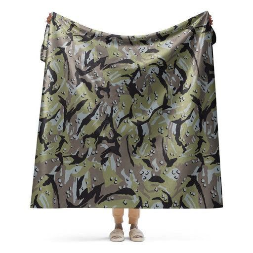 Chocolate Chip Persian Gulf Marine CAMO Sherpa Blanket - 60″×80″