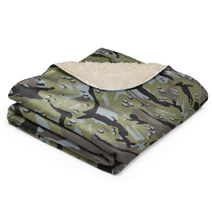 Iranian Chocolate Chip Naval Infantry CAMO Sherpa blanket - Blankets