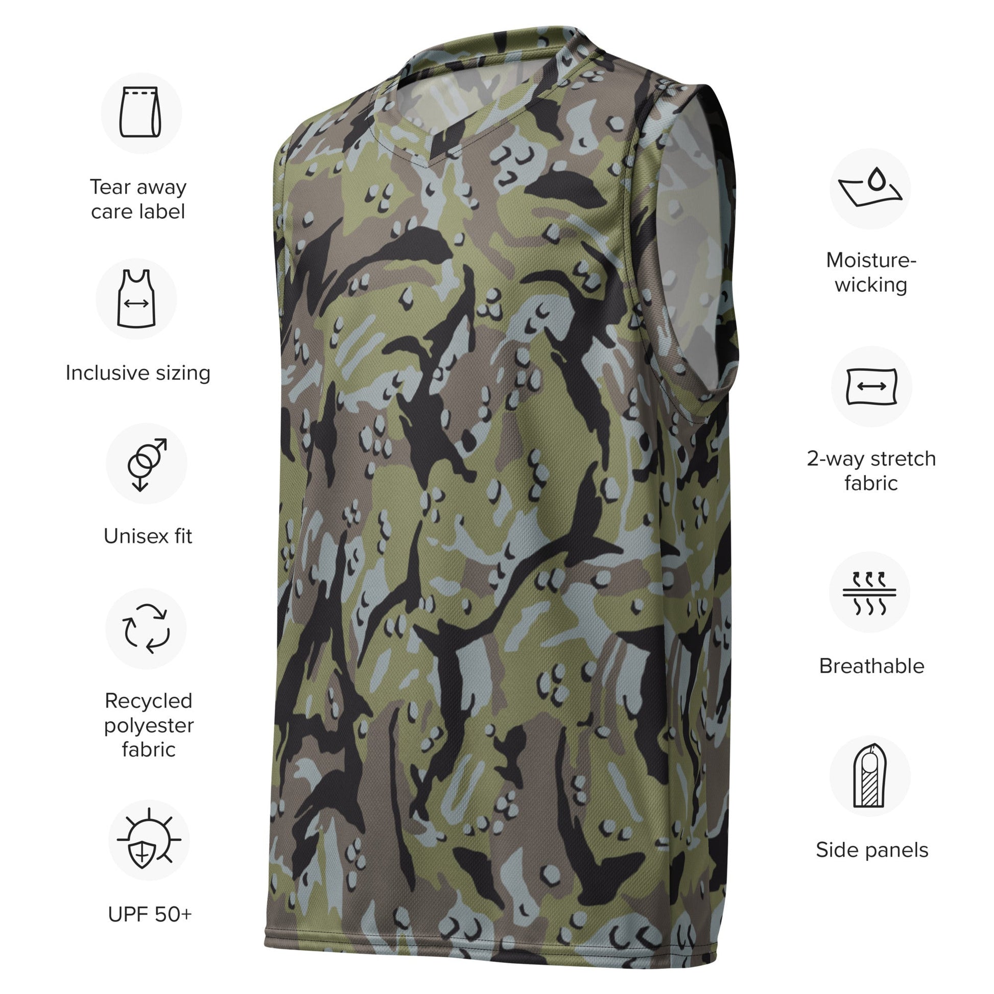 Iranian Chocolate Chip Naval Infantry CAMO Unisex Basketball Jersey