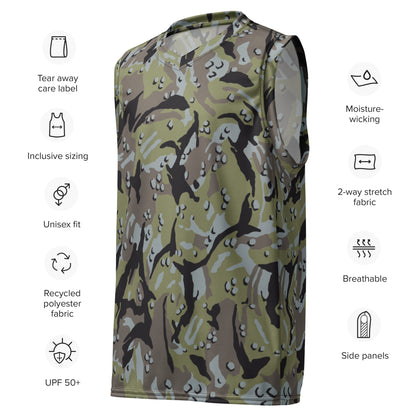 Iranian Chocolate Chip Naval Infantry CAMO Unisex Basketball Jersey