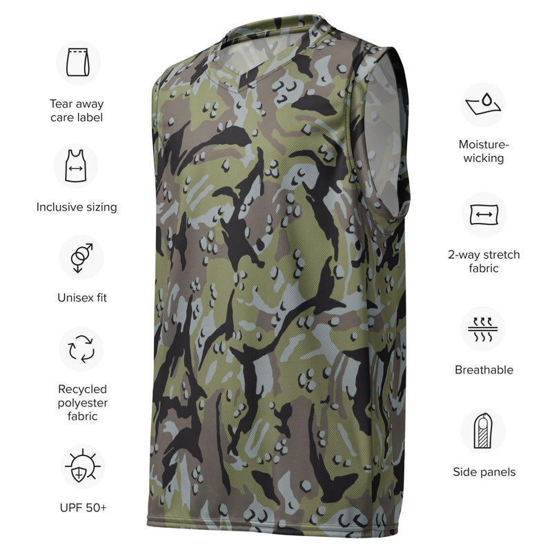 Chocolate Chip Persian Gulf Marine CAMO Unisex Basketball Jersey