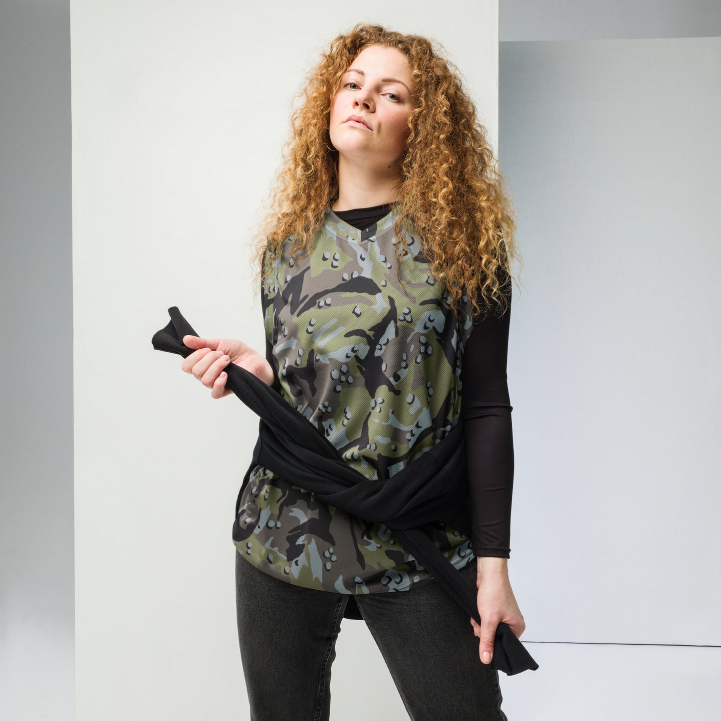 Iranian Chocolate Chip Naval Infantry CAMO Unisex Basketball Jersey