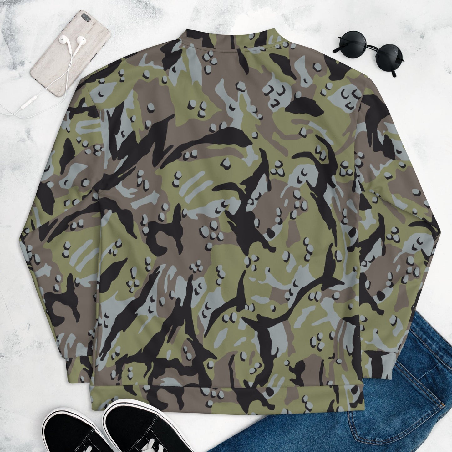 Iranian Chocolate Chip Naval Infantry CAMO Unisex Bomber Jacket - Jackets