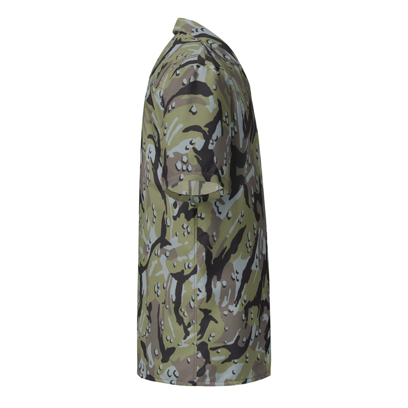 Chocolate Chip Persian Gulf Marine CAMO Unisex Short-Sleeve Button Shirt - Button-Up