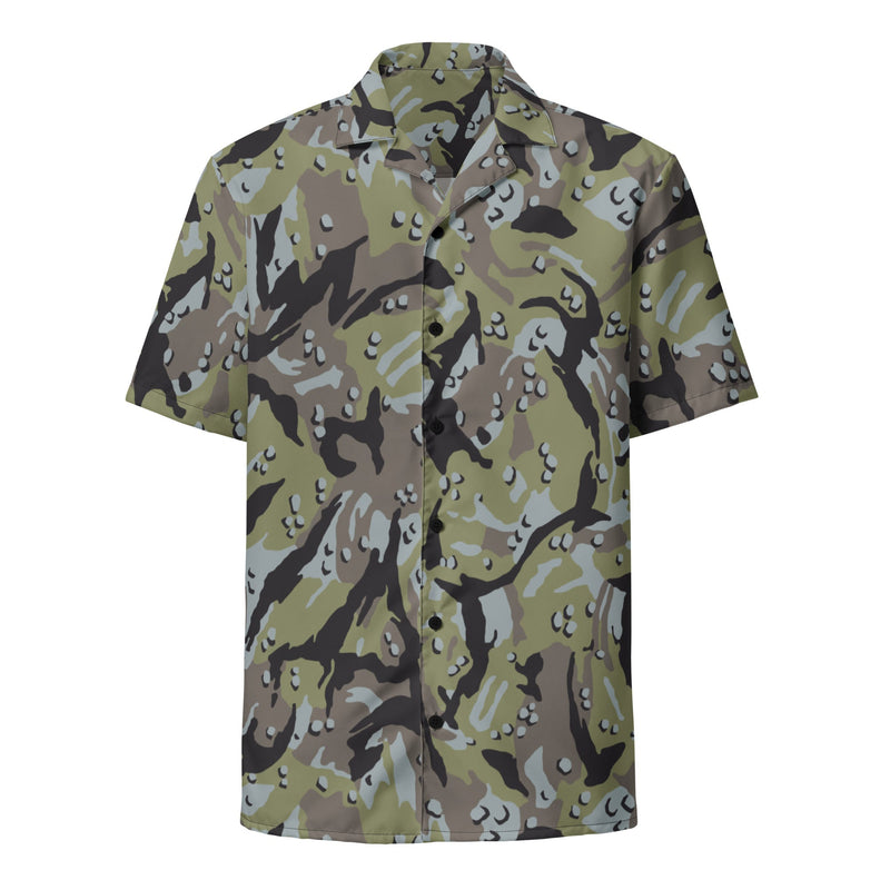 Chocolate Chip Persian Gulf Marine CAMO Unisex Short-Sleeve Button Shirt - Button-Up