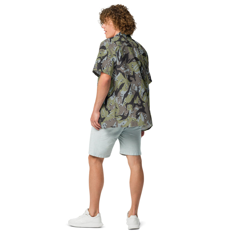 Chocolate Chip Persian Gulf Marine CAMO Unisex Short-Sleeve Button Shirt - Button-Up