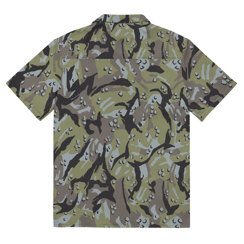 Chocolate Chip Persian Gulf Marine CAMO Unisex Short-Sleeve Button Shirt - Button-Up