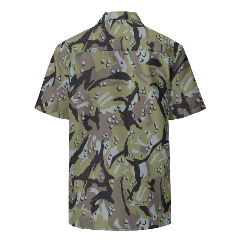 Chocolate Chip Persian Gulf Marine CAMO Unisex Short-Sleeve Button Shirt - Button-Up