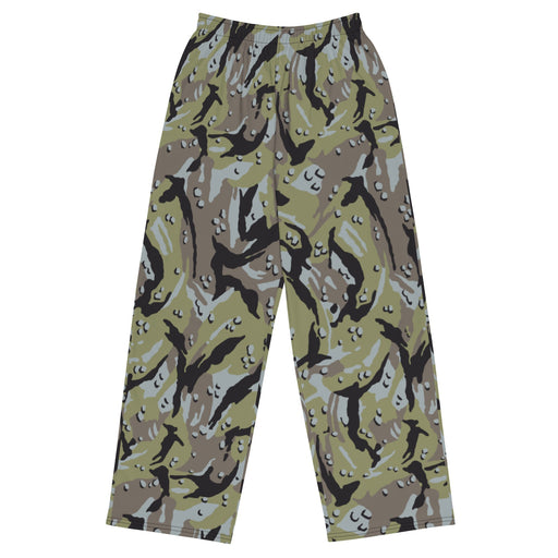 Chocolate Chip Persian Gulf Marine CAMO Unisex Wide-Leg Leisure Pants - 2XS - Pant