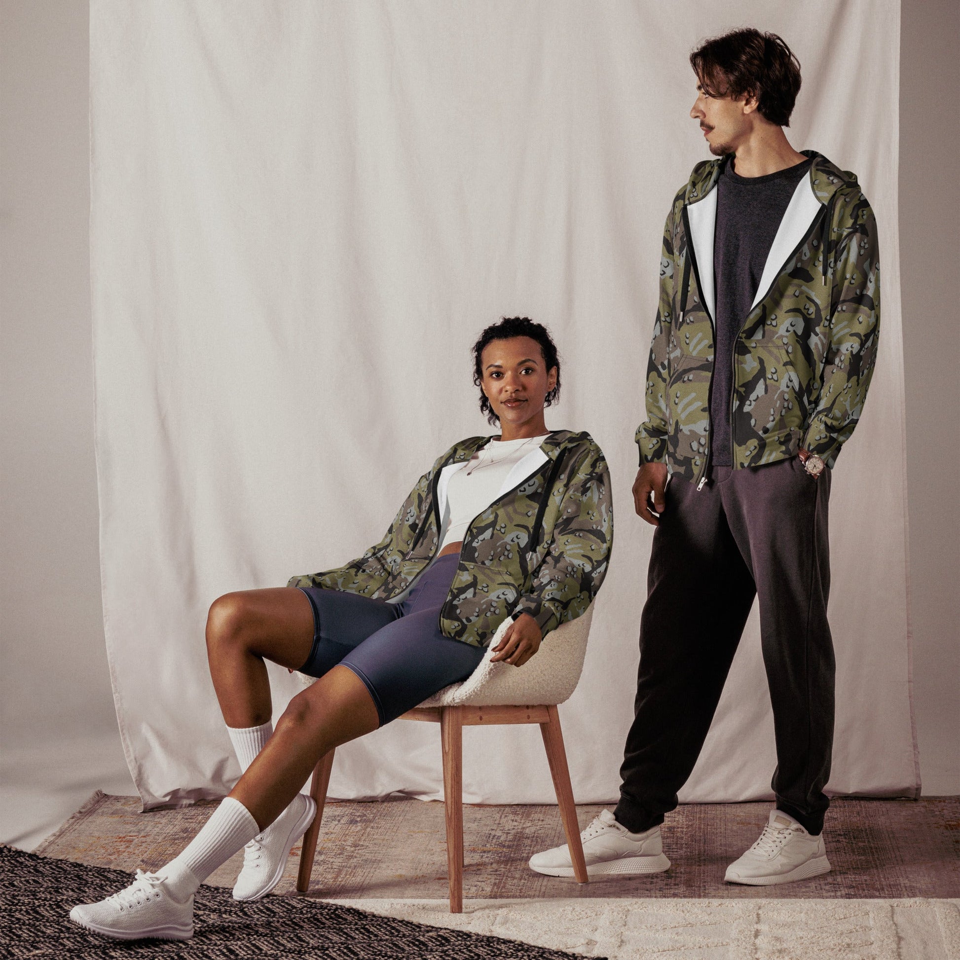 Iranian Chocolate Chip Naval Infantry CAMO Unisex zip hoodie - Zip Hoodies