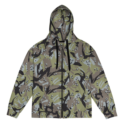 Chocolate Chip Persian Gulf Marine CAMO Unisex Zip Hoodie - 2XS