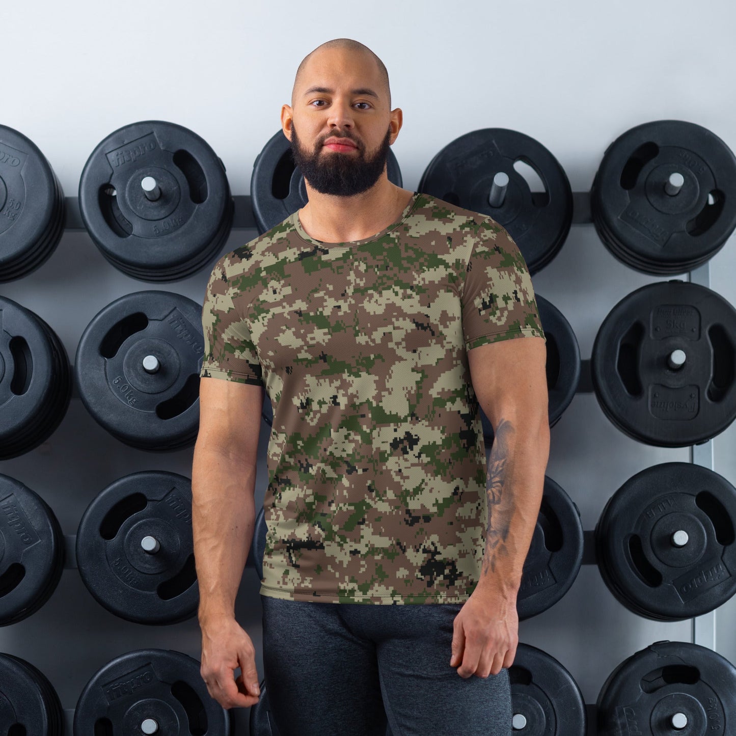 Iranian Digital Basij CAMO Mens Athletic T-shirt - XS - T-Shirts