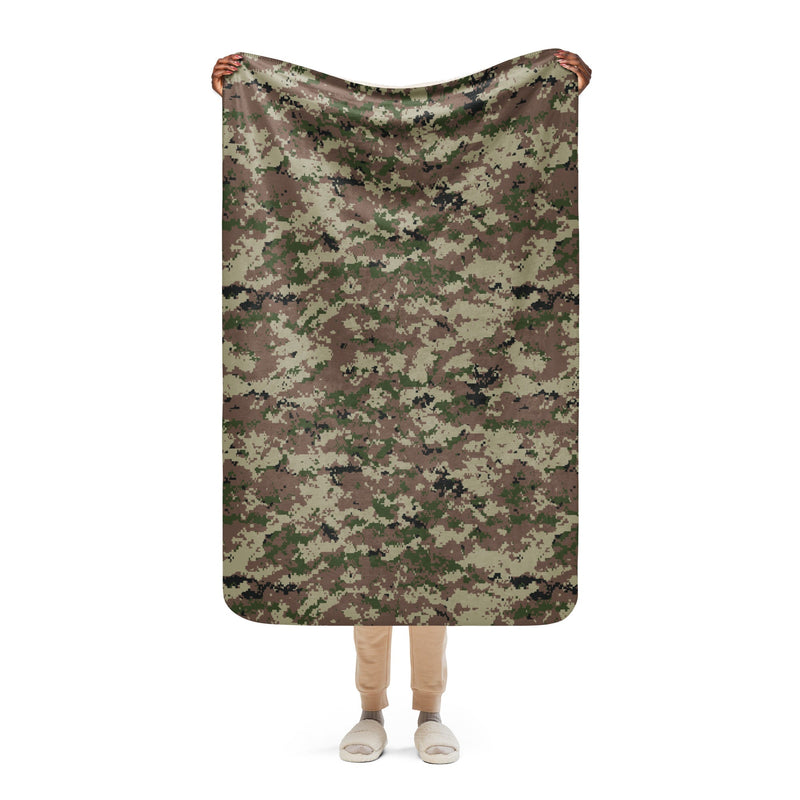 Digital Persian Multi-Terrain CAMO Sherpa Blanket - 37″×57″