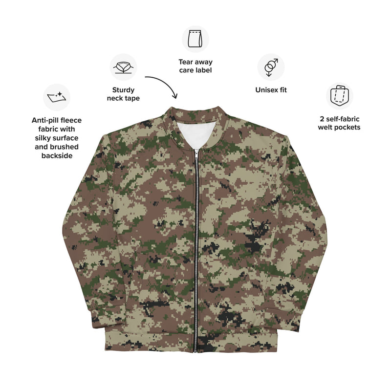 Digital Persian Multi-Terrain CAMO Unisex Bomber Jacket