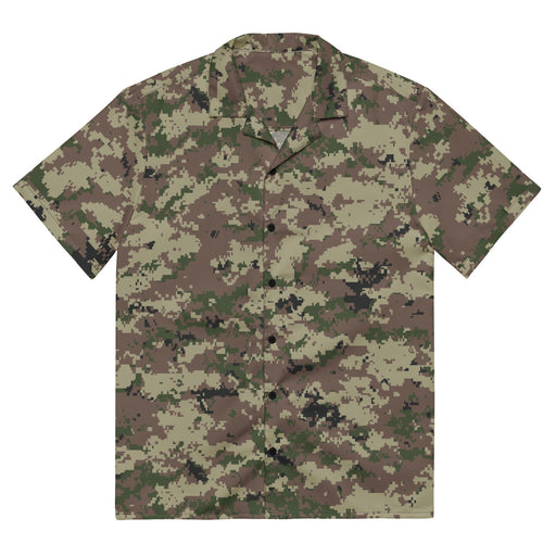 Digital Persian Multi-Terrain CAMO Unisex Short-Sleeve Button Shirt - 2XS - Button-Up