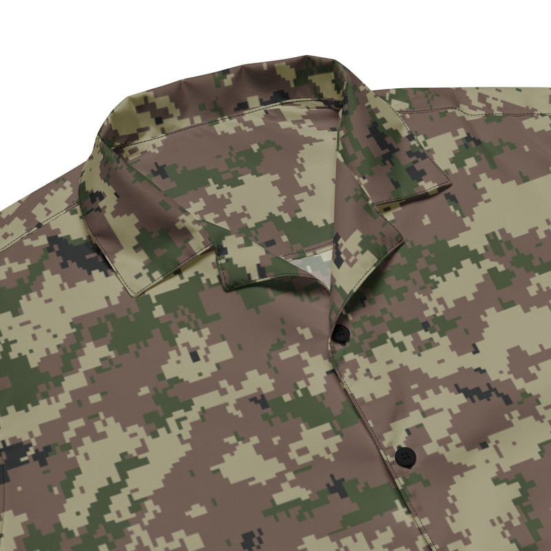 Digital Persian Multi-Terrain CAMO Unisex Short-Sleeve Button Shirt - Button-Up