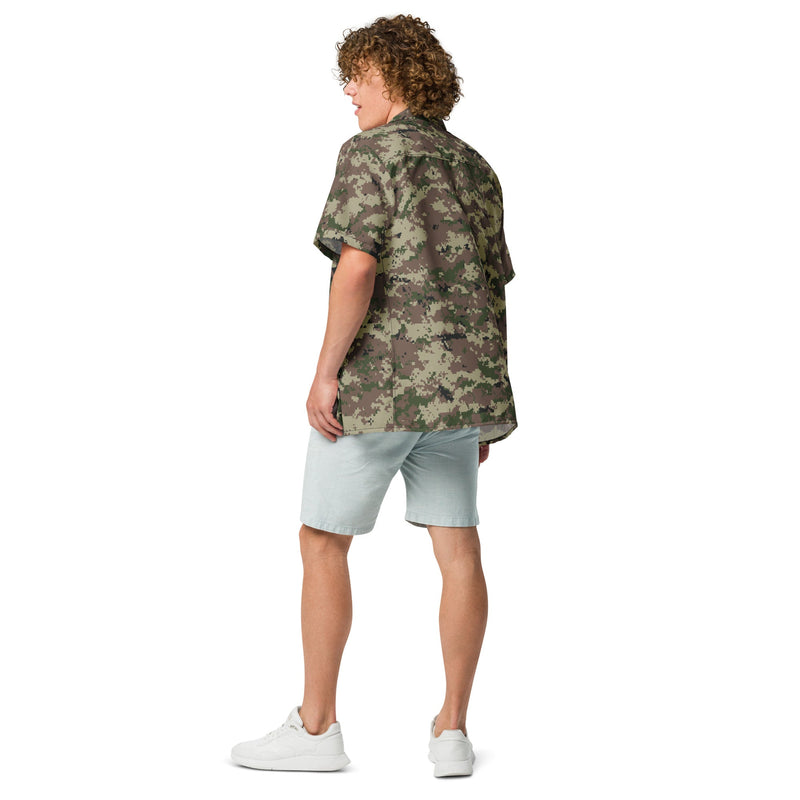 Digital Persian Multi-Terrain CAMO Unisex Short-Sleeve Button Shirt - Button-Up