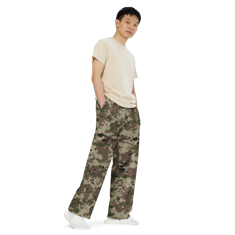Digital Persian Multi-Terrain CAMO Unisex Wide-Leg Leisure Pants - Pant