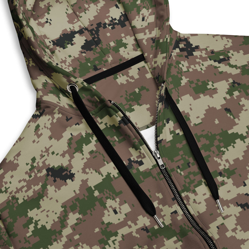 Digital Persian Multi-Terrain CAMO Unisex Zip Hoodie