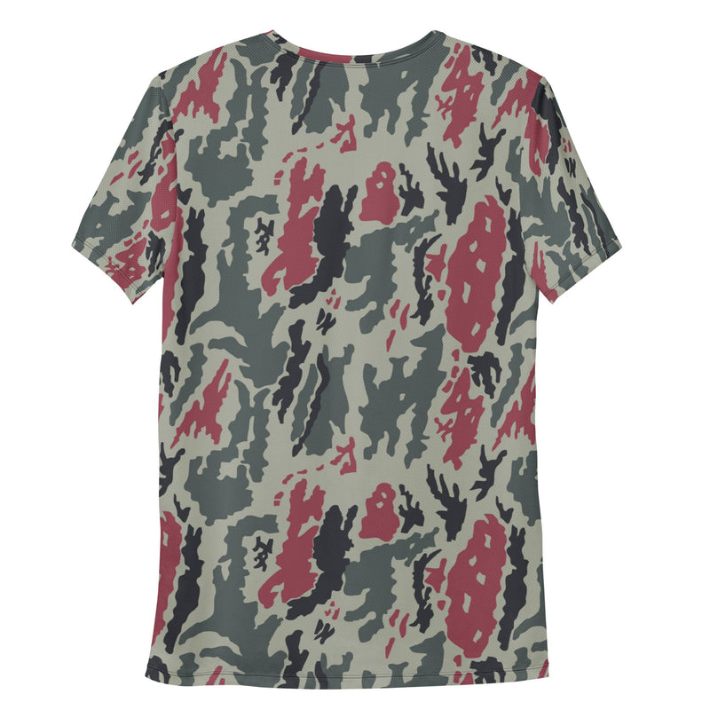Brushstroke Persian Rose CAMO Mens Athletic T-Shirt - Shirt