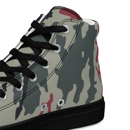 Iranian Island CAMO Mens High-Top Canvas Shoes