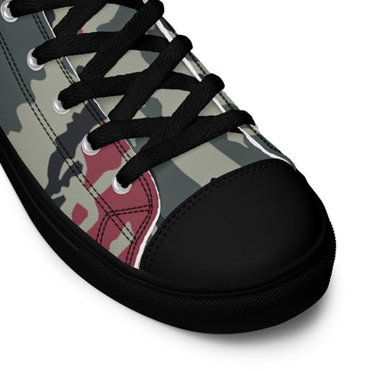 Iranian Island CAMO Mens High-Top Canvas Shoes