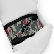 Brushstroke Persian Rose CAMO Mens High-Top Canvas Shoes