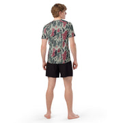 Brushstroke Persian Rose CAMO Mens Short-Sleeve Rash Guard - SS