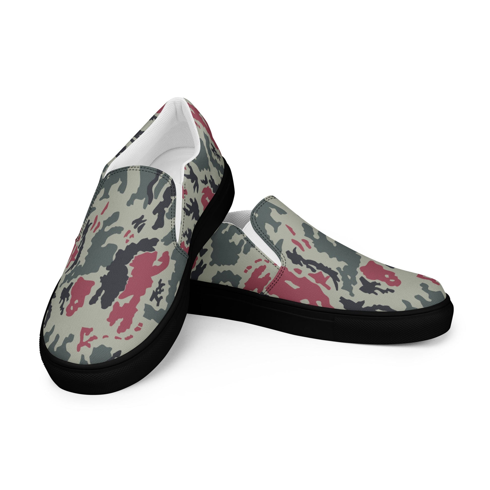 Iranian Island CAMO Mens Slip-On Canvas Shoes - 5