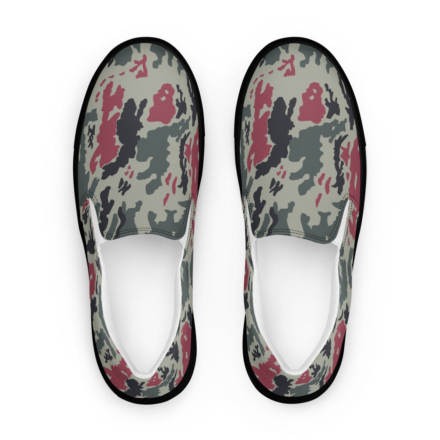 Iranian Island CAMO Mens Slip-On Canvas Shoes
