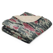 Brushstroke Persian Rose CAMO Sherpa Blanket