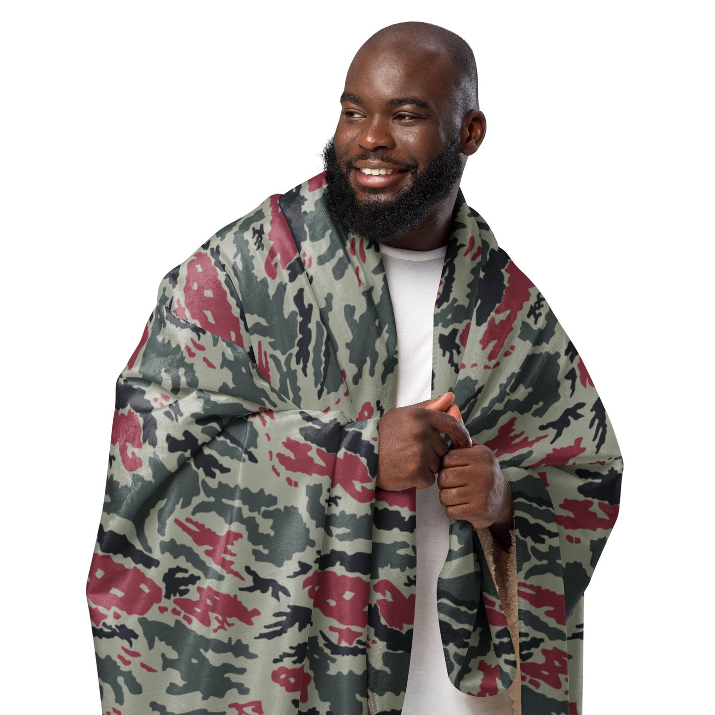 Iranian Island CAMO Sherpa Blanket