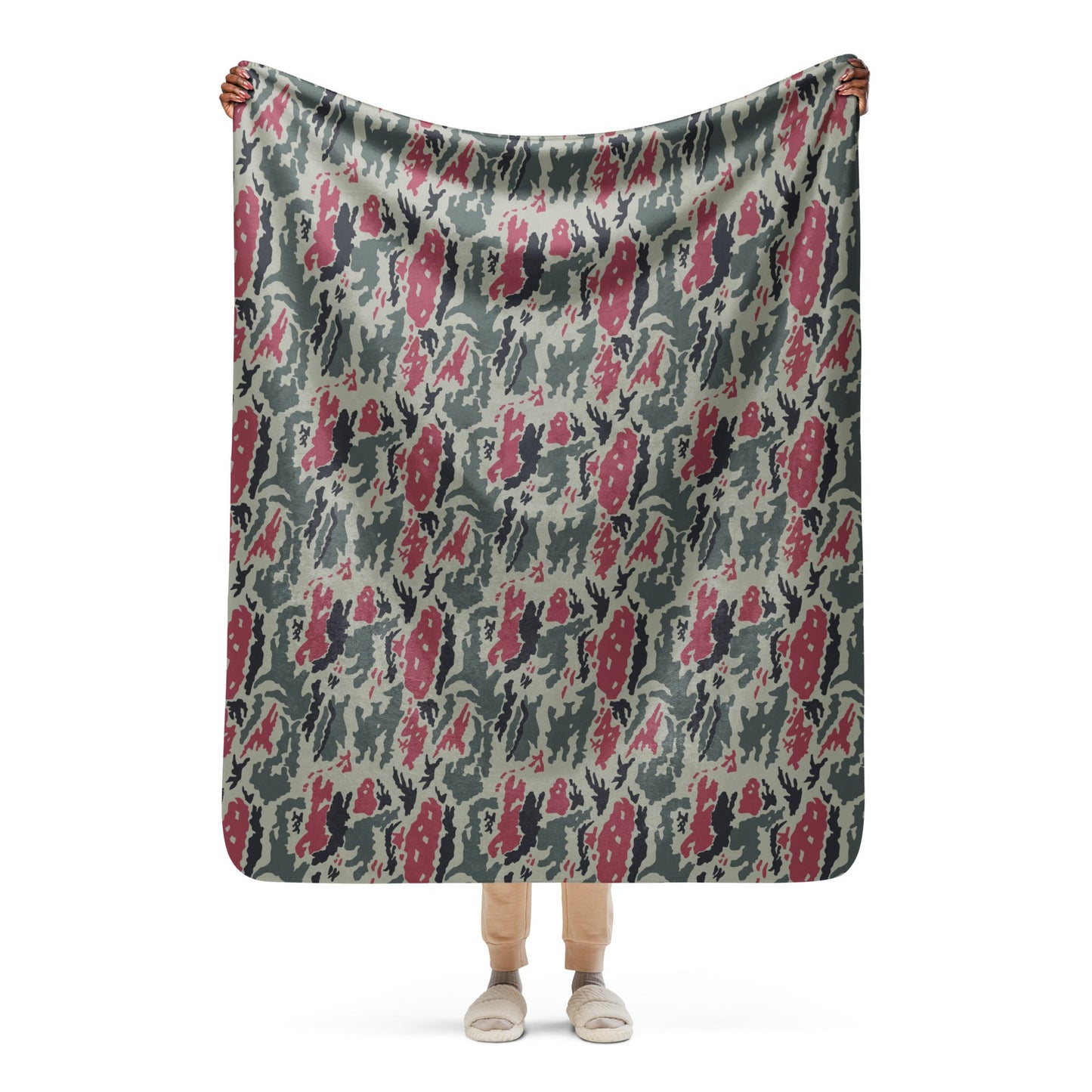 Iranian Island CAMO Sherpa Blanket - 50″×60″