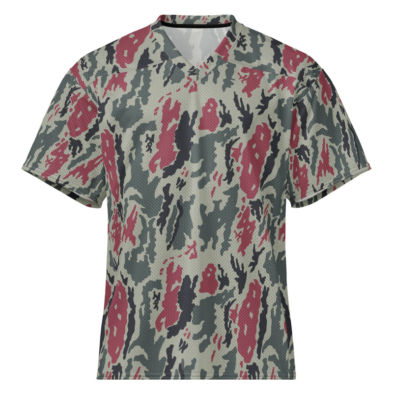 Brushstroke Persian Rose CAMO Unisex American Football Jersey - 2XS