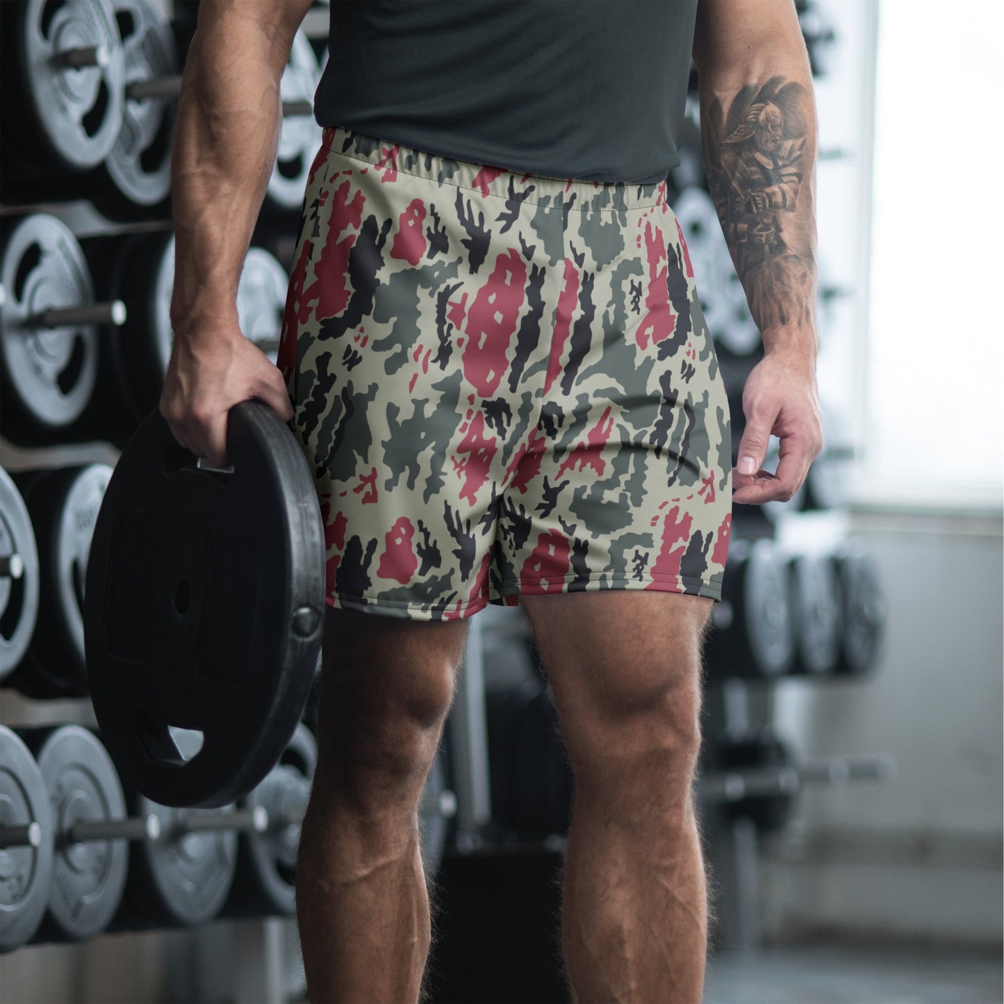 Iranian Island CAMO Unisex Athletic Long Shorts - 2XS