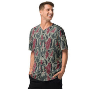 Brushstroke Persian Rose CAMO Unisex Baseball Jersey