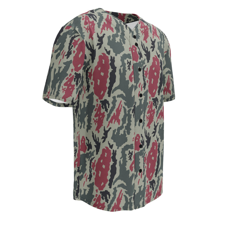 Brushstroke Persian Rose CAMO Unisex Baseball Jersey