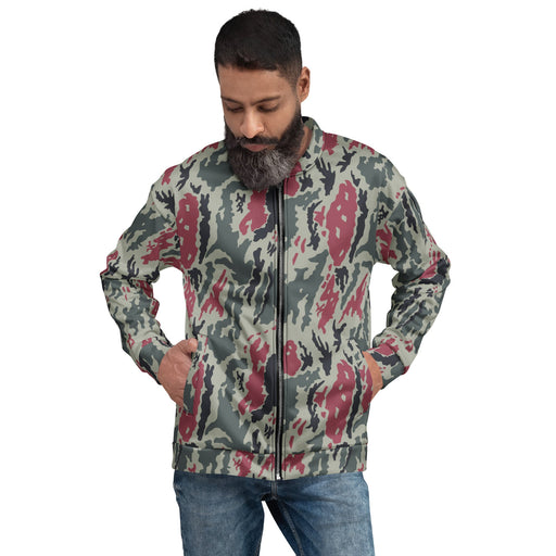 Brushstroke Persian Rose CAMO Unisex Bomber Jacket - XS