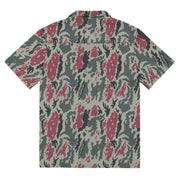 Brushstroke Persian Rose CAMO Unisex Short-Sleeve Button Shirt - Button-Up