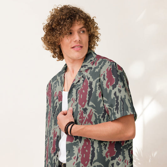 Iranian Island CAMO Unisex Short-Sleeve Button Shirt - 2XS