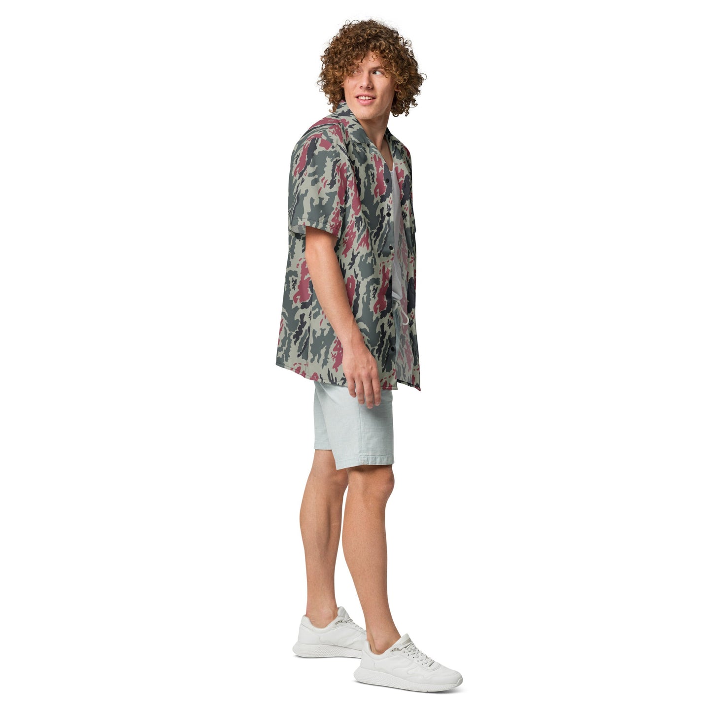Iranian Island CAMO Unisex Short-Sleeve Button Shirt