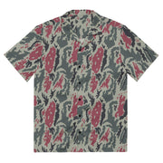 Brushstroke Persian Rose CAMO Unisex Short-Sleeve Button Shirt - Button-Up