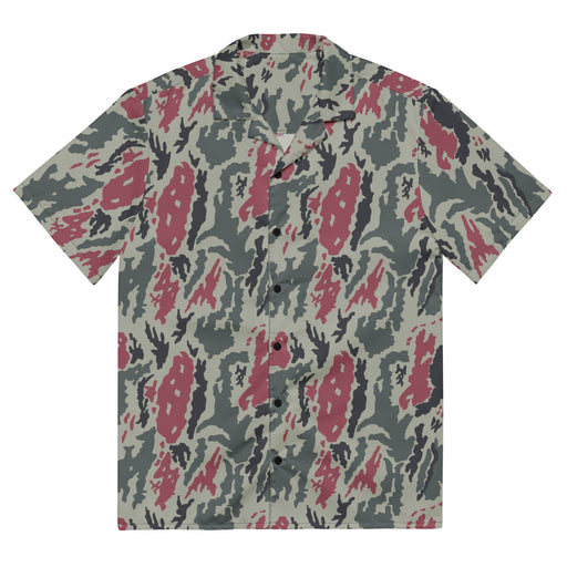 Brushstroke Persian Rose CAMO Unisex Short-Sleeve Button Shirt - Button-Up