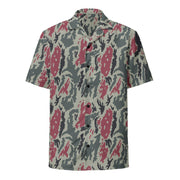 Brushstroke Persian Rose CAMO Unisex Short-Sleeve Button Shirt - Button-Up