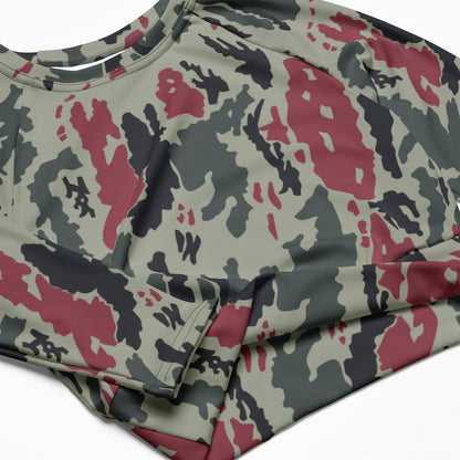 Iranian Island CAMO Womens Long-Sleeve Crop Top